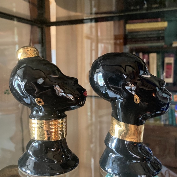 AFRICAN BLACK FIGURAL S & P - Picture 1 of 3